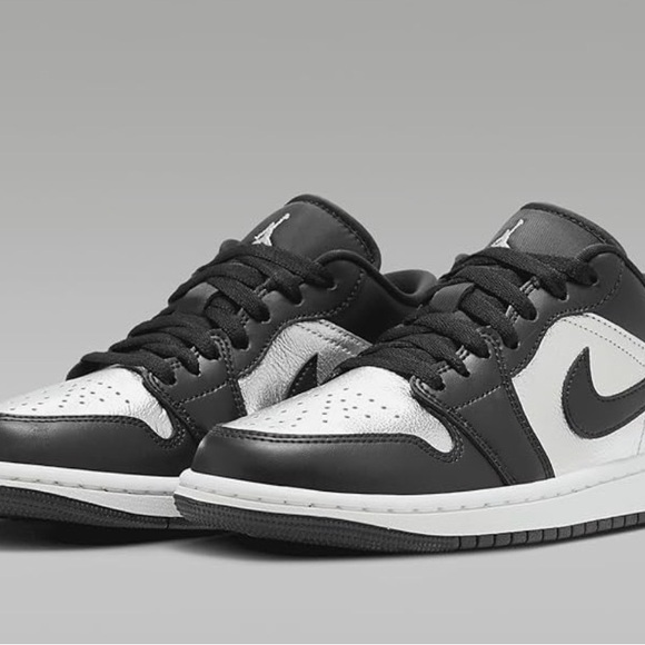 Nike Air Jordan Women’s Black and Silver Sneakers - Picture 4 of 5